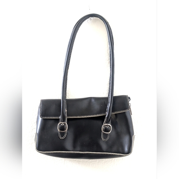 Nine West Black Shoulder Bag Y2K 90s Mini Purse - Picture 1 of 7